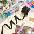 thumbnail image 5 of 13.5 Yard Satin Bias Tape 0.47inch Wide Double Fold Satin Binding Bias Ribbon for Cheongsam Decoration Clothing Seaming Piping Black Black, 5 of 6