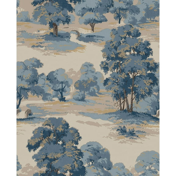 Advantage Sherwood Blue Glade Wallpaper