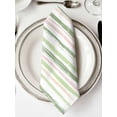 thumbnail image 2 of Green Pink Stripes Cloth Napkins Washable Set of 2, Gradient Geometric Smear Art Paint Reusable Dinner Table Napkins Cloth Bulk for Weddings Kitchen Restaurants Hotel Events Parties 20 x 20 Inch, 2 of 9