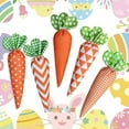 thumbnail image 4 of Dserhfy 1/5 Pcs Easter Carrot Ornaments Stuffed Fabric Simulation Carrot Hanging Decoration for Spring Party Home Decor, 4 of 8
