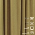 thumbnail image 2 of 3S BROTHERS Solid Linen Look Curtains Drapes Home Decorative Set of 2 Panels Linen Window Curtains Hanging Back Tap & Rod Pocket Nursery Room Bedroom Office - M-Yellow 52"x63" Each, 2 of 7