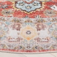 thumbnail image 3 of SAFAVIEH Arizona Shirley Oriental Machine Washable Area Rug, Rust/Aqua, 6' x 6' Round, 3 of 8