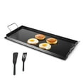 thumbnail image 3 of Professional Flat Top Grill Griddle, 32x14 Inch Heavy Duty Carbon Steel, Fits Gas Grills and Camp Stoves, 3 of 11