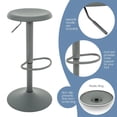 thumbnail image 6 of Metal Bar Stools Set of 2, Counter Height Adjustable Barstools, Backless 360° Swivel Kitchen Stools for Island, Dining, Bistro, Pub (Gray), 6 of 9