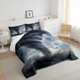 thumbnail image 7 of 3D Tornado Comforter Set for Teens Lightning Bedding Set Natural Disaster Bedding Home Decor Comforter Twin Tornado Pattern Quilted Duvet Set, 7 of 7