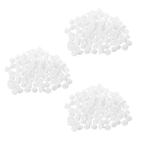 300 Pcs Home Furniture Decor 5 mm White Plastic Hole Drilling Cover
