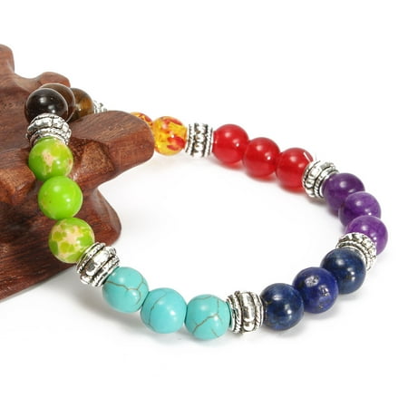 Balance Gift - Ramadan Bracelet Colorful 7 Chakra Healing Yoga Reiki Prayer Stones Balance Beaded Bracelet Bangle Jewelry Gift