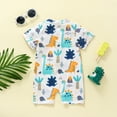 thumbnail image 7 of Kiijoy Boys Short Sleeve Cartoon Dinosaur Prints Romper Zipper Jumpsuit Overalls, Sizes 3M-4T, 7 of 7