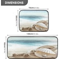 thumbnail image 2 of SKYSONIC 2PCS Summer Shell Pearl Kitchen Rug and Mat Sea Rope Floor Runner Rug Anti Fatigue Non Slip Comfort Mat for Doormat Laundry Room Hallway 19.7"x27.6"+19.7"x47.2", 2 of 7