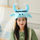 thumbnail image 2 of Bee Sloth Parrot Cow Horse Head Soft Plush Doll Headgear Hat Sleeping Toy heqiyong toy, 2 of 2