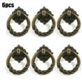 thumbnail image 2 of Fule Antique Drawer Pulls Bronze Ring Dresser Knobs Drawer Handles Vintage Cabinet Knob 1.57 Inch for Nightstand Cupboard Drawer Cabinet Pull with Screws Hardware Kitchen Cupboard Pull(6 Pack), 2 of 7