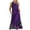 Purple, variant on Boho Maxi Dress for Women Summer Cotton Printed Crew Neck Sleeveless Dresses Tunic Tank Dress with Pockets Bohemian Oversized Sundress Gray M