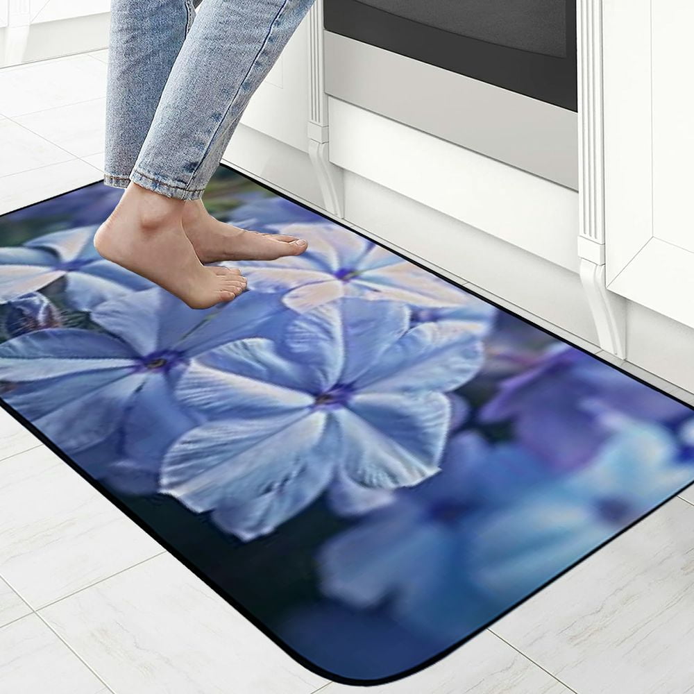 Qinduosi Decorative Door Mat, Door Mat with Non-Slip Rubber Backing, Cleaning, Traps Dirt, for Entry, Patio, Garage - Flowers Nature The Small Flowers 19.68*47.24 in