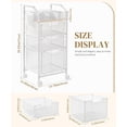 thumbnail image 2 of Rolling Makeup Organizer with Drawers: Skincare Storage Cart with Wheels for Home Bedroom Vanity - Cosmetic Display Holder for Beauty Enthusiasts Makeup Artists, 2 of 8