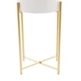 thumbnail image 6 of CosmoLiving by Cosmopolitan 24", 21"H White Metal Planter with Removable Stand (2 Count), 6 of 9