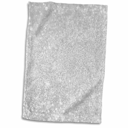 3dRose Image Picturing Silver Sparkly Style in Luxury - Towel  15 by 22-inch