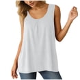 thumbnail image 2 of Horkkom Plus Size Tank Tops for Women Wide Strap Crew Neck Sleeveless Tops Loose Summer Flowy Tank Tops,XL-6XL, 2 of 8
