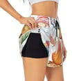 thumbnail image 3 of Lsque Gnome Camping Printed Women's Running Shorts with Liner Pockets,Elastic Quick Dry Workout Athletic Gym Yoga Shorts,Womens High Waist Shorts-X-Large, 3 of 9
