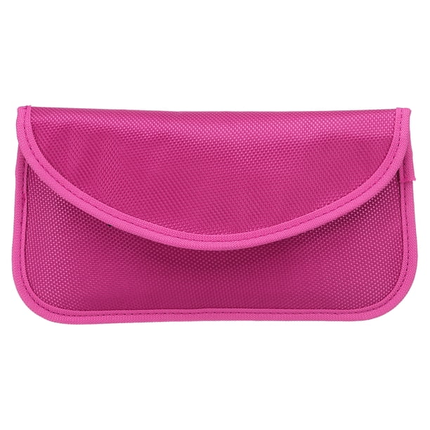 Bolsas Faraday Uxcell Bolsa de Llave Bloqueadora de Señales Protección Antirrobo para Automóvil Cartera de Escudo RFID GPS Rosa Roja