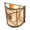 thumbnail image 2 of Meyda Tiffany 32794 15 Inch W Whispering Pines Wall Sconce   Antique Copper Finish with Silver Mica Glass, 2 of 5