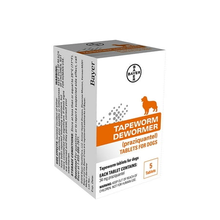 Bayer Tapeworm Dewormer for Dogs, 4 weeks and older, Easy effective way to removeWalmartmon tapeworms By Bayer Animal