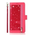 thumbnail image 2 of Allytech Samsung Galaxy S21 Bling Wallet Case for Women,9 Card Holder Flip Kickstand Folio Book Sparkly Protective Leather Magnetic Zipper Wallet Clutch Case with Strap/Money Pocket Glitter Purse Case, 2 of 7