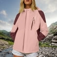 thumbnail image 2 of GEWSEY Womens Winter Snow Jacket Mountain Hiking Jacket Windbreaker Rain Coat Plus Size Outdoor Jacket Fleece Lined Down Coat (Pink, 4XL), 2 of 5