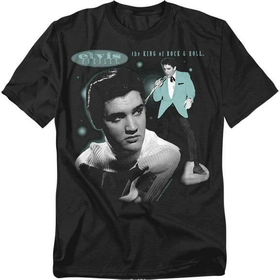 Elvis Presley T-Shirt Teal Portrait Unisex Graphic Tee For Men & Women