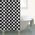thumbnail image 4 of Black and White Small Checkered Pattern Shower Curtain 36"x72" ,Bathroom Decorative Shower Curtains Set with 12 Hooks,Modern Waterproof Washable Shower Curtain, 4 of 6