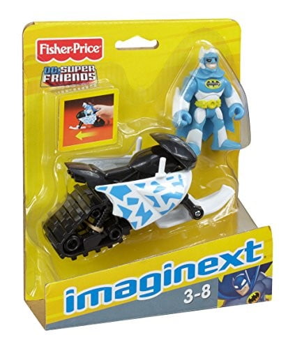 Fisher Price Imaginext DC Super Friends Arctic Batman & Motorcycle Figure Toy 