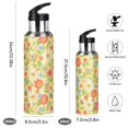 thumbnail image 2 of Yayeee 20oz Insulated Water Bottle Double Wall Stainless Steel with Flip Straw Lid, Colorful Cartoon Flowers Pattern, 2 of 7
