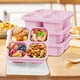 thumbnail image 1 of Wheats Straw Squares Four Compartments Lunch Box With Transparent Lid Lunch Box Fruit Compartment Refrigerator Fresh Complementary Food Box, 1 of 6