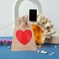 thumbnail image 3 of 6 PCS Heart Burlap Present Bag Gift Bag 14.00X10.00X0.10CM, 3 of 6