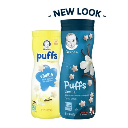 Gerber Graduates Puffs Vanilla Puffs Cereal Snack 1.48 oz. Canister