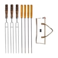 thumbnail image 3 of Brochetas para la parrilla Brochetas de metal para brochetas para pollo BBQ Utensilios de cocina Pin blanco y tenedores Cola Brochetas para asar, 3 of 8
