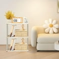 thumbnail image 2 of Plastic Storage Shelves,Plastic Shelving,Plastic Shelves,Storage Shelf,Fixed Height Solid Light Duty Storage Shelves Organizer System for Home(Beige 3Shelf 16.14x8.46x21.06 in)from ANMUYUM, 2 of 6