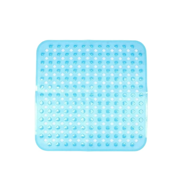 Naiovety Alfombrilla antideslizante cuadrada para baño con ventosa, alfombrillas de cocina, felpudo con orificio, felpudo lavable para bañera, alfombra Juegos de accesorios de baño Azul Naiovety HA067135-01