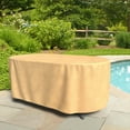 thumbnail image 3 of Budge Small Beige Patio Outdoor Oval Table Cover, All-Seasons, 3 of 10