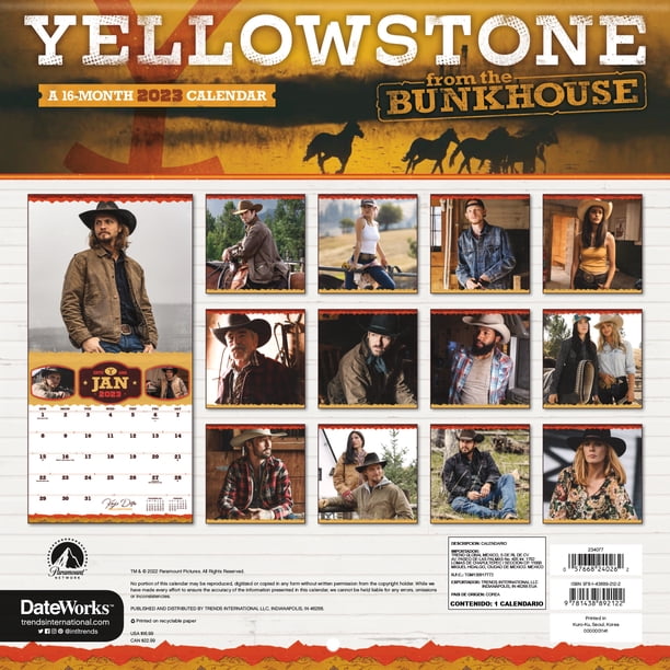 Trends International 2023 Yellowstone Wall Calendar & Magnetic Frame -  Walmart.com