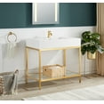 thumbnail image 6 of ANZZI Ventura 36 in. Console Sink in Brushed Gold with Matte White Counter Top, 6 of 8