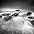 thumbnail image 2 of PhotoINC Studio 26x26 Gold Ornate Wood Framed with Double Matting Museum Art Print Titled - Waves on Rocks, 2 of 4