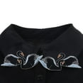 thumbnail image 4 of Estancias del cuello de las camisas falsas de Dickey de la gasa desmontable del del cisne de las mujeres Negro, 4 of 8