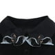 thumbnail image 4 of Blusa de cuello falso desmontable bordada Hugo collar dickey mujer negro, 4 of 10