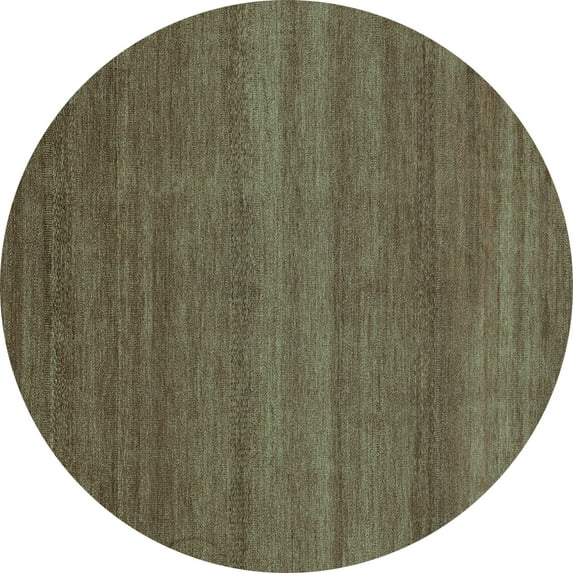 Ahgly Company Indoor Round Abstract Turquoise Blue Modern Area Rugs, 6' Round