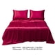 thumbnail image 3 of Juego de sábanas tamaño matrimonial | Satén mate suave con tacto de seda | Juego de sábanas de microfibra de poliéster de 3 piezas con 2 fundas de almohada | Azul, negro, rojo, verde, beige, gris,, 3 of 6