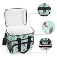 thumbnail image 6 of FORMRS Insulated Cooler Bag 24 Cans Capacity Soft Leakproof Lunch Box with Side Pockets, Swimming Otters Pattern, 6 of 7