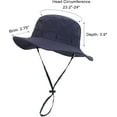 thumbnail image 4 of Muryobao Men Sun Hat Summer UPF 50+ Boonie Bucket Hats Wide Brim Breathable Foldable Safari Fishing Cap, 4 of 7