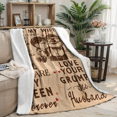 thumbnail image 3 of to My Wife Blanket for Wife Valentine's Day Gift from Husband Romantic I Love You Gifts for Her  Birthday Gifts Throw Blanket  Mother's Day Blanket Travel Blanket 50" x 60", 3 of 5