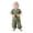 Army Green, variant on Boys 2 Piece Set Casual Summer Active Short Sleeve Performance Tops and Shorts for Boy Clothes Boys 3-6 Months