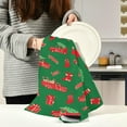 thumbnail image 6 of Dreamtimes Green Christmas Seamless Kitchen Towels Set of 1 Dishcloths Hand Towels Tea Towels Ultra Absorbent for Cleaning Washing Drying Dishes Tableware 28'' x 18'', 6 of 7